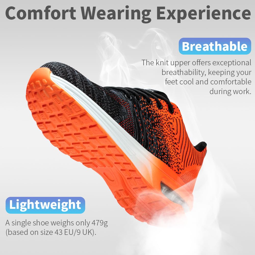 Scarpe Antinfortunistiche Uomo Donna Scarpe da Lavoroleggere Alte Comode Scarpe Sicurezza