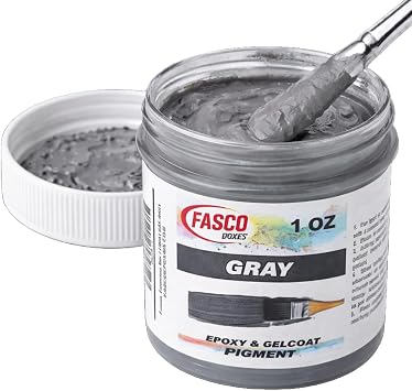 Fasco Epoxies Gray Pigment for Epoxy Resin & Gelcoat Concentrated Colorant - 1 oz