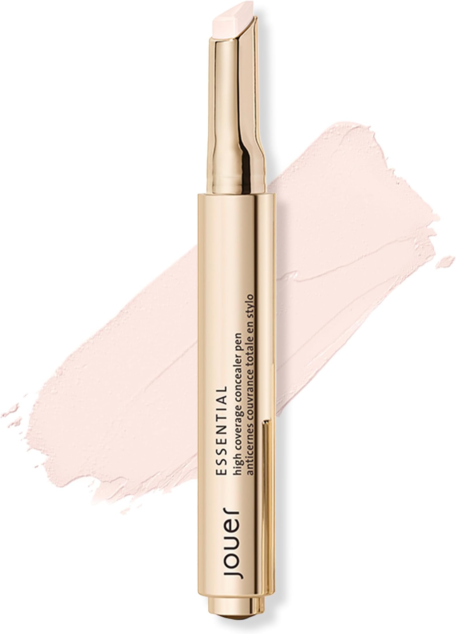 Essential High Coverage Concealer Pen - Under Eye Concealer for Dark Circles - Brightening Makeup for Eye Circles - Color Corrector Eye Primer with Hyaluronic Acid and Vitamin E
