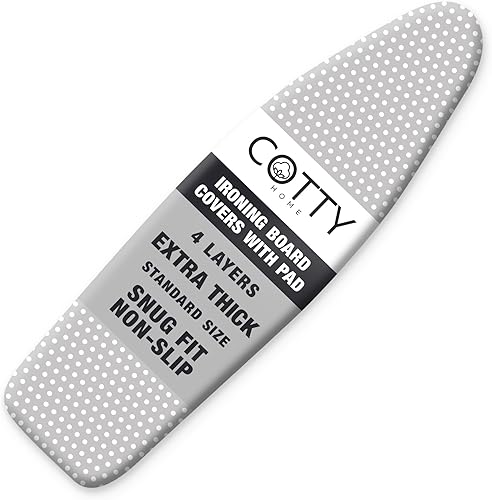 Miniatura 8 de Funda para tabla de planchar, revestimiento de silicona reflectante al calor, acolchado grueso resistente a la quemadura, bolsillo para la nariz,