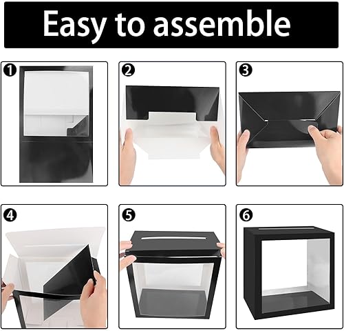 Miniatura 360 de Hxezoc Caja de tarjetas de San Valentín, buzón de cartón para el día de San Valentín para el aula de los niños, día de San Valentín, baby showers