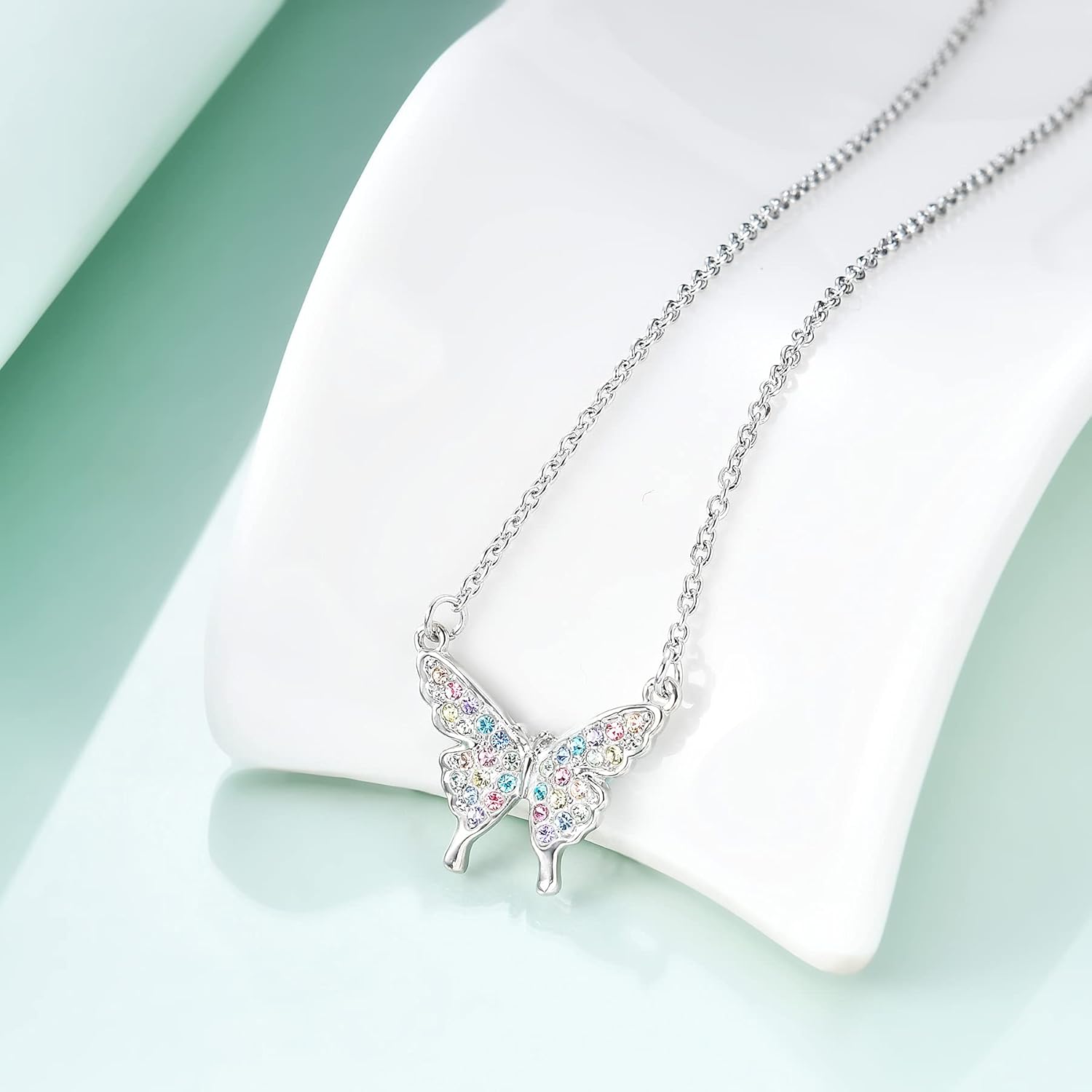 Butterfly Necklace Gifts for Girls Women,Butterfly Pendant Necklaces Jewelry Gift for Butterfly Lovers - Image 2