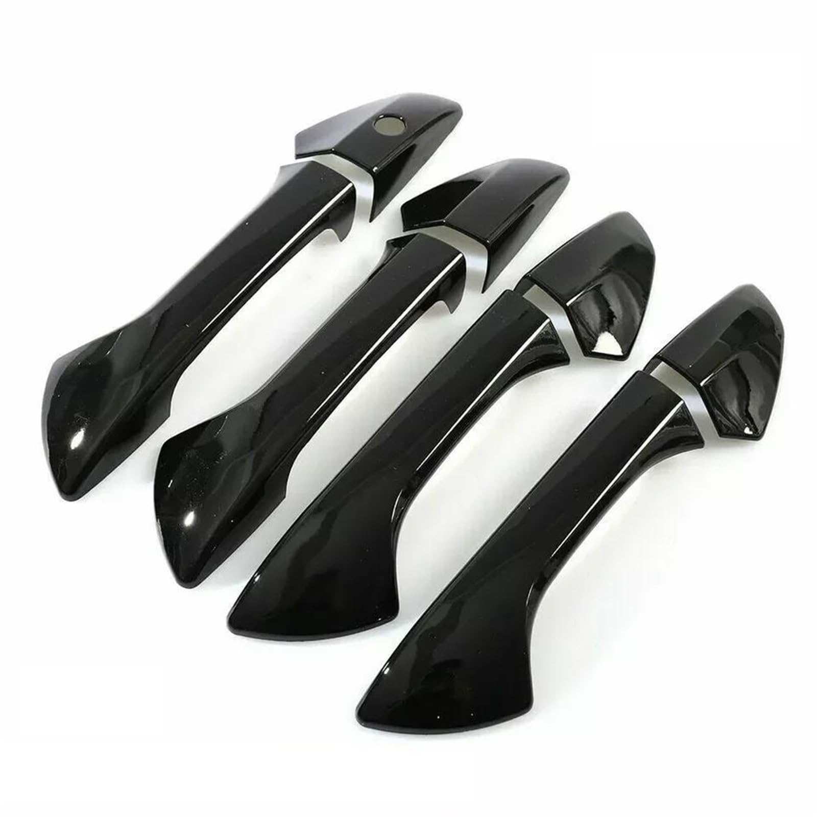 Yytemd Normal Black Car Exterior Door Handle Cover Moulding Protective Accessories For Accord For Sedan 2008-2012 Chrome(Normal Black)