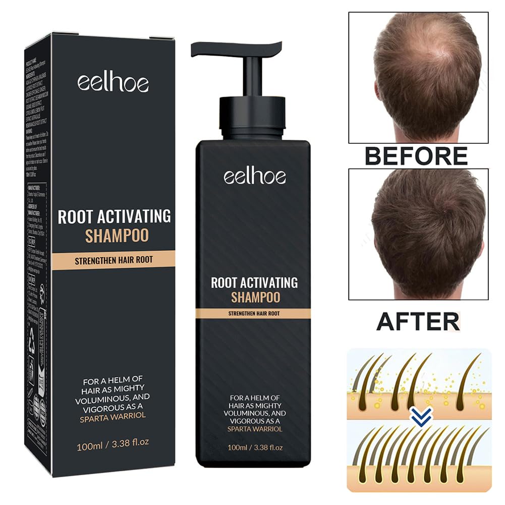 Champú activador de raíz para hombres pérdida de cabello espesor repara suaviza fortalece