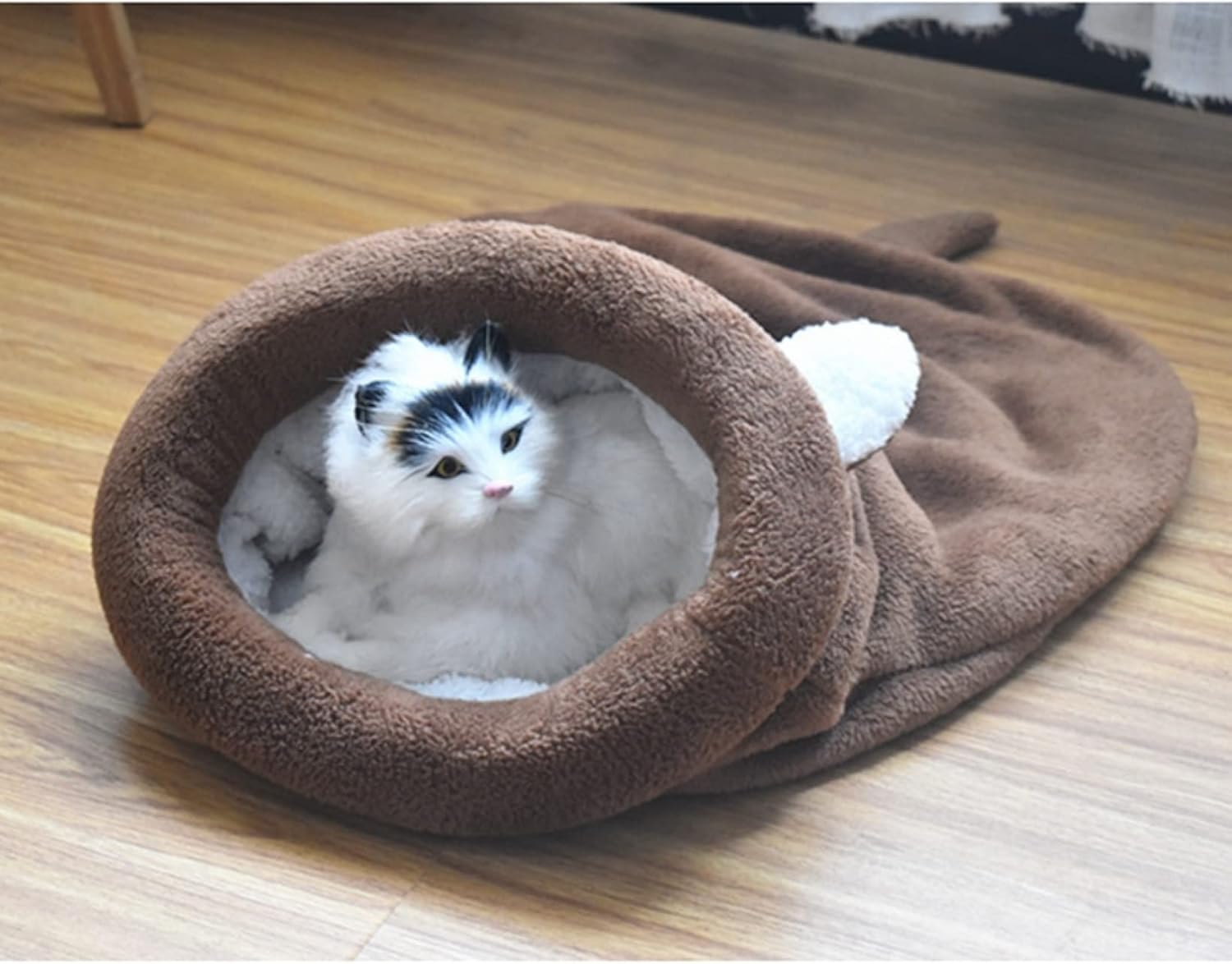 猫 ベッド 犬 ペット ふとん マット クッション 寝袋 キャットハウス 可愛い 大きい かわいい 折りたたみ 収納便利 ペットハウス 猫グッズ ペット布団 グレー あったか ペット用品 イヌ 筒型 布団 ネコ ねこ ソフト ふわふわl 55 65 ブラウン 正規店仕入れの