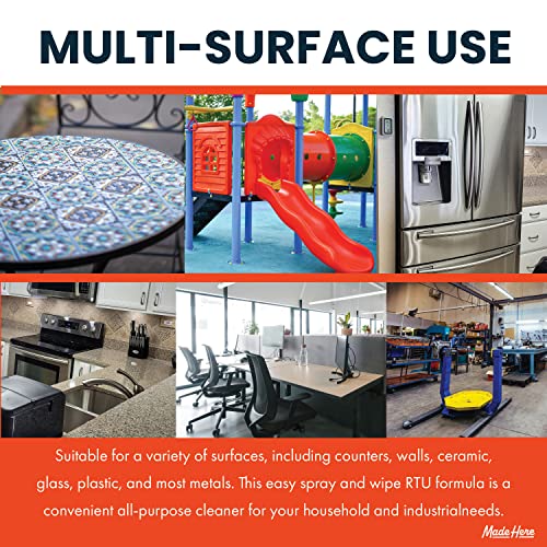 Made Here Co. Multi-Surface Cleaner - Powerful, Safe, And Eco-Friendly Spicy Sandalwood Scented Formula For Counters, Walls, Ceramic, Glass, Plastic, And Most Metals #TOP4