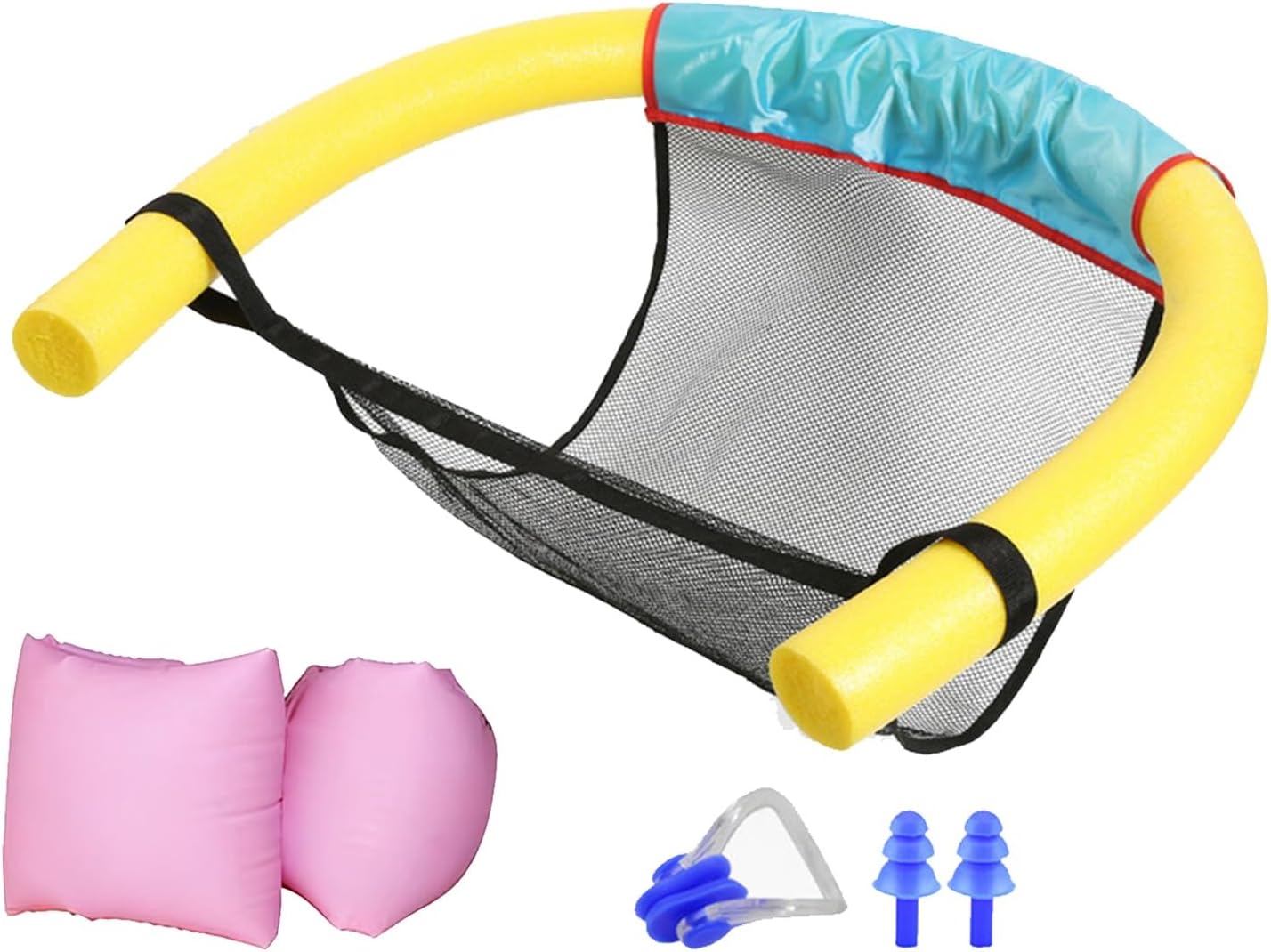 Pool Noodle Sling Chair Floats for Adults, Heavy-Duty Foam Swim Noodles for Kids, Floating Training Device for Water Aerobics