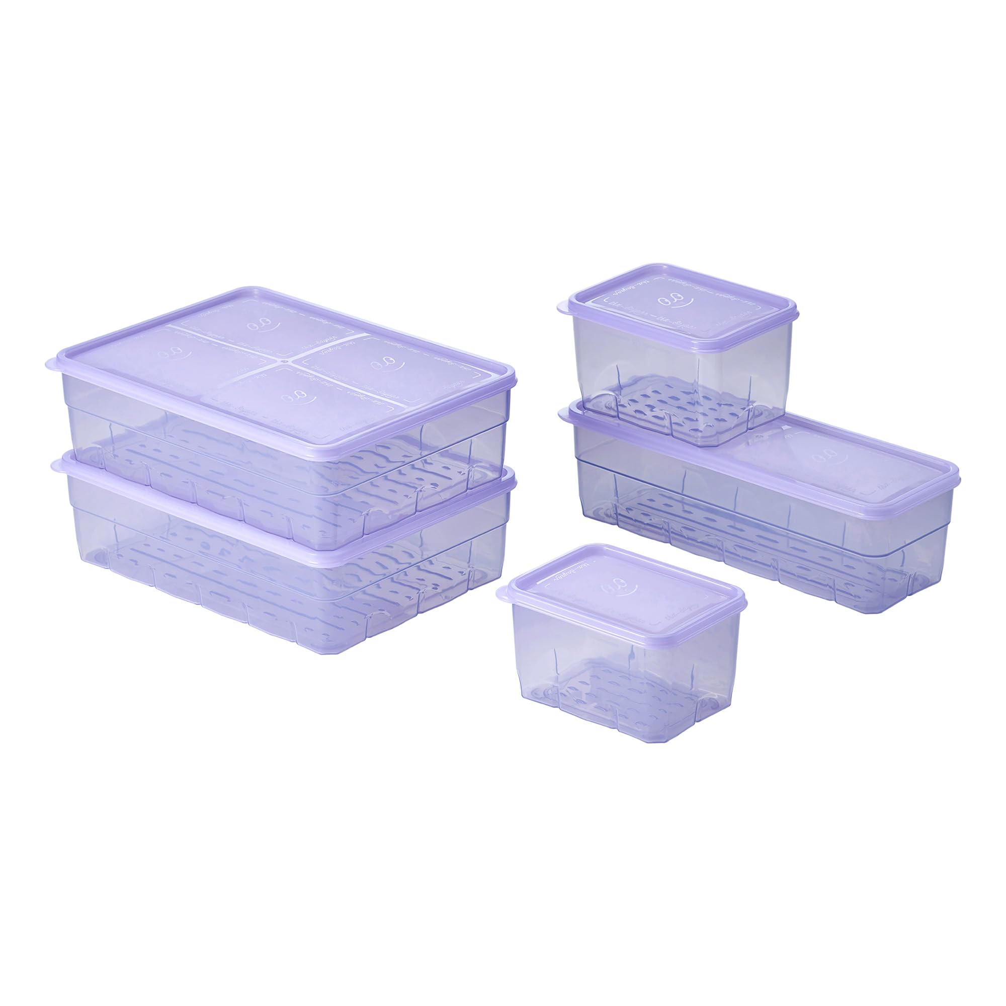 THX_SOYOON Freezer Storage Containers, 10 Pcs Assorted Containers with Lids Value Pack?Flexible even when frozen?Freezer safe?Anti-freezer burn?BPA-free?Stackable?Made in Korea