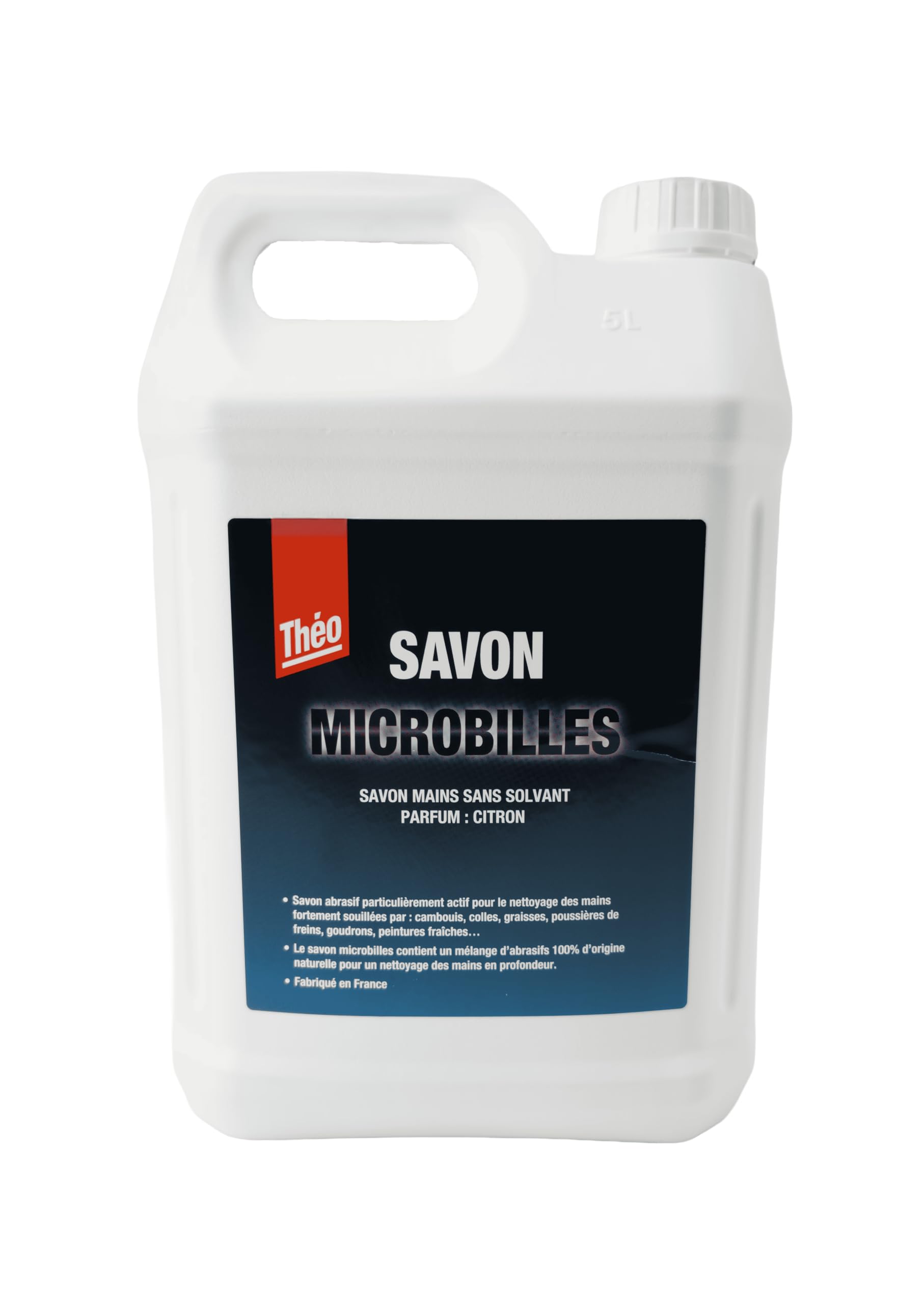 Savon Microbilles Mains 5L Sans Solvant Avec Pompe Intégrée | Parfum Citron - Format Economique 5L