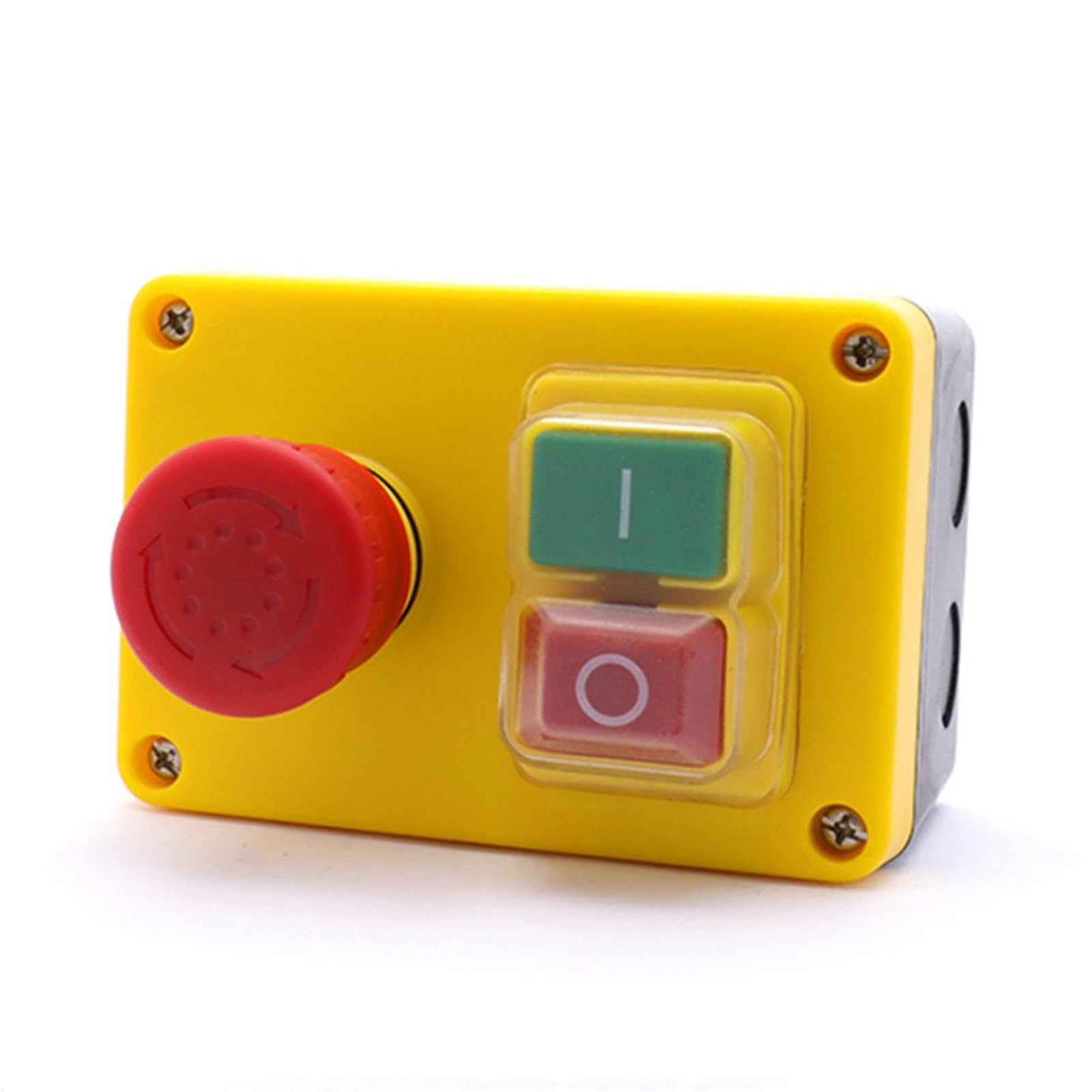 1 interruptor pulsador electromagnético KJD17D-2 de 250 V y 16 A, interruptor de parada de emergencia for herramientas eléctricas y máquinas herramienta.