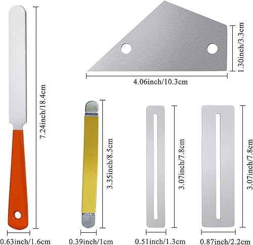 Miniatura 6 de Kit de herramientas para luthier de guitarra que incluye lima de coronación de traste, haz de lijado nivelador de traste, balancín de traste,