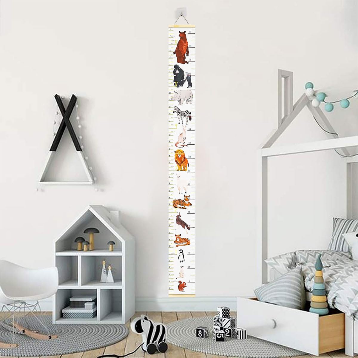 Misuraltezza Per Bambini Con Giraffa - Righello Da Parete 200 Cm Per Cameretta - Foto 6