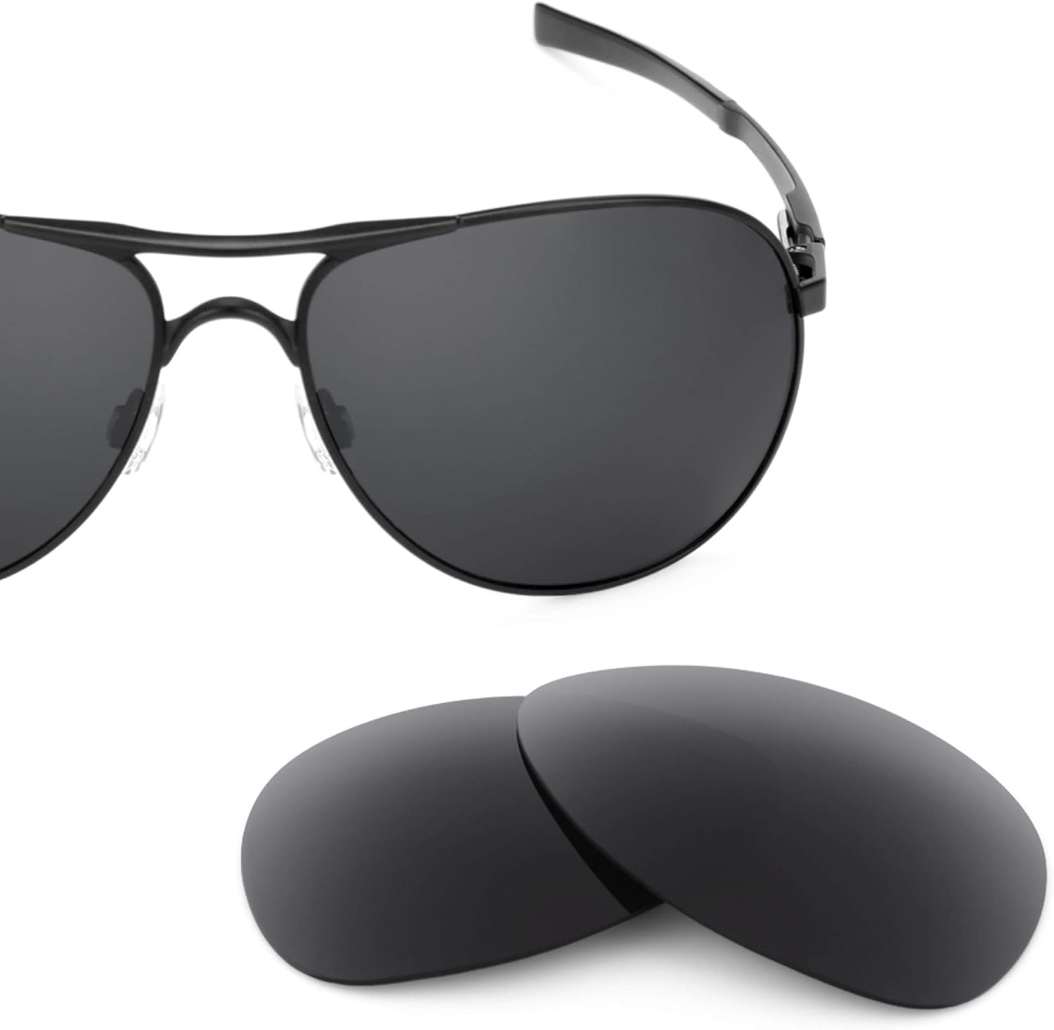 Revant Replacement Lenses for Oakley Plaintiff OO4057 Sunglasses - Non-Polarized Stealth Black