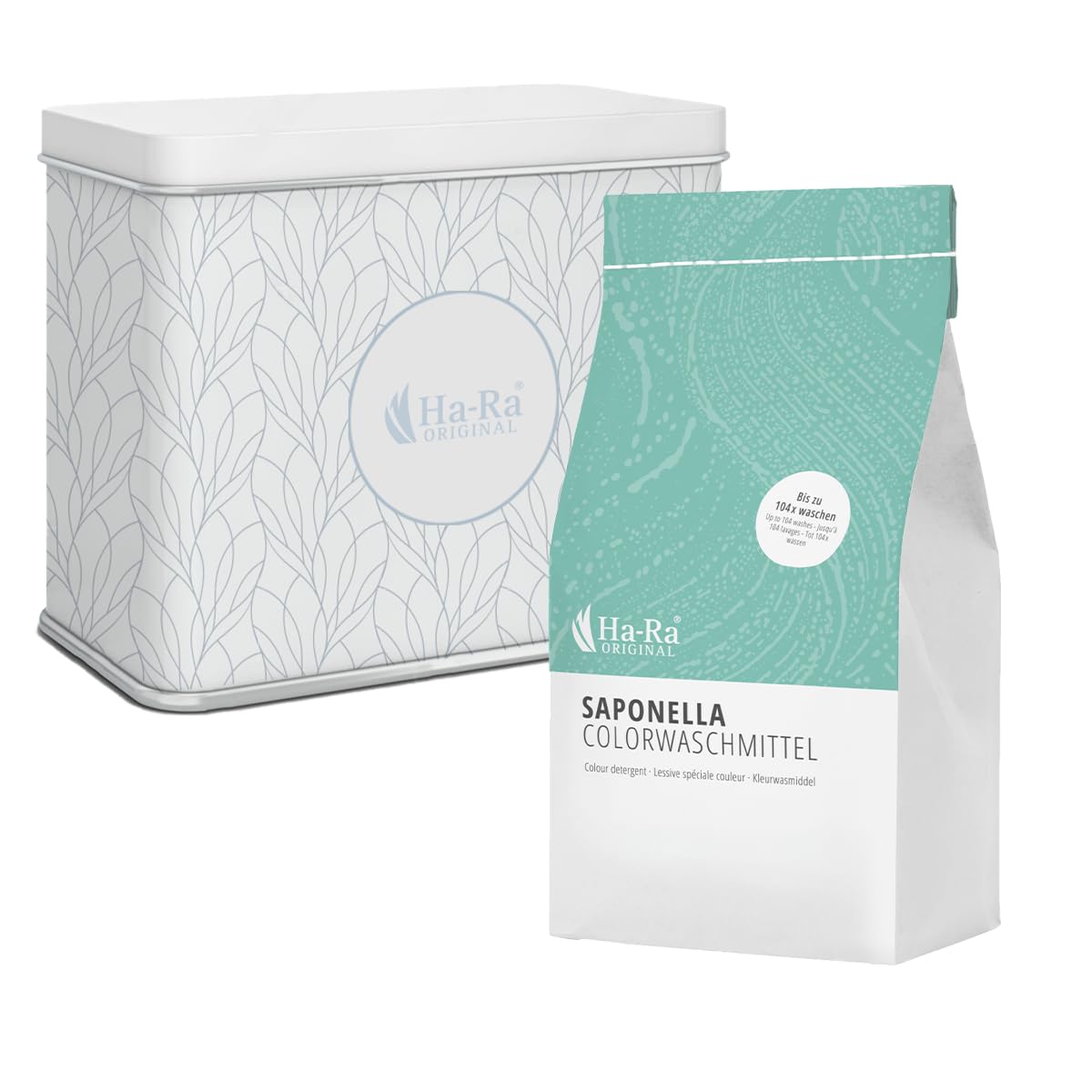Ha-Ra SET Saponella - Detergente para ropa de color, 3 kg, caja de detergente de 20 x 22 x 17 cm