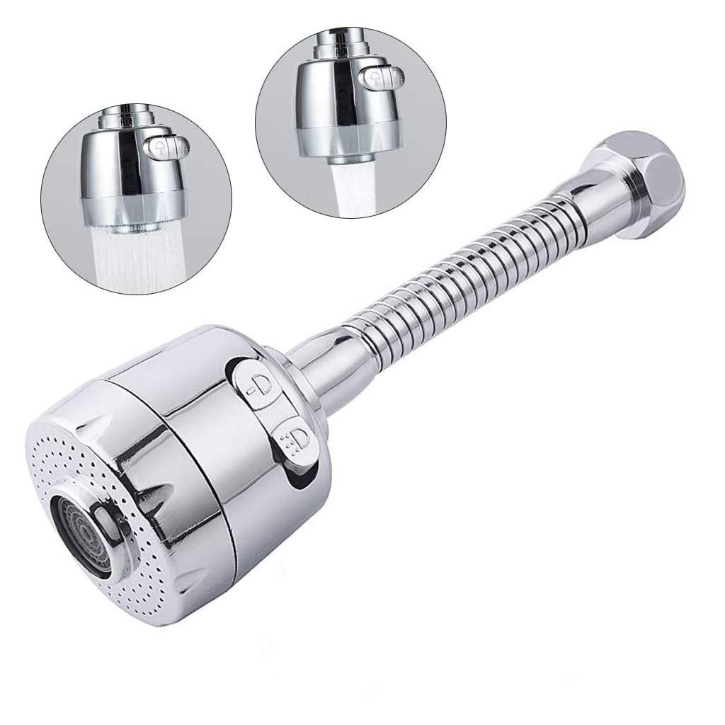 Leeonz Faucet Shower Can Rotate 360 ​​Degrees Water Saving Kitchen Strainer Two Stage Mode Press Button Suitable for preventing Splashing Wash Basin Bathroom (Long) (B08BF6KJZP) Amazon Price History, Amazon Price Tracker