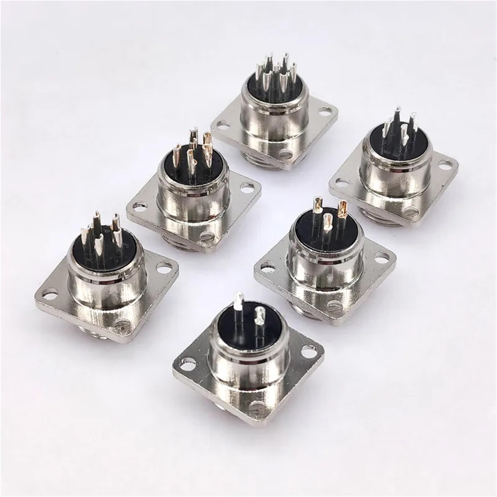 5 szt. GX12 złącze kwadratowy kołnierz 2pin3pin4pin5pin6pin7pin średnica 12mm Push-pull okrągły szybki (5-pinowy)