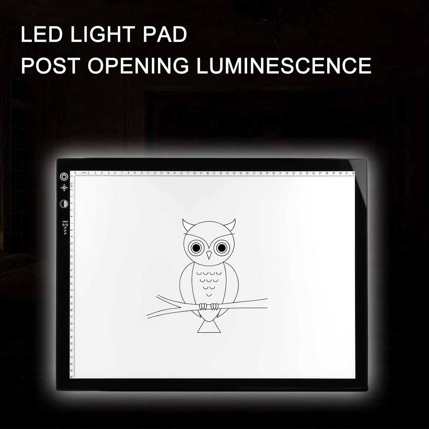 Voilamrt A3 Portable Tracing Light Box, Sketch Drawing Light Pad, Ultra-Thin LED Light Board, Dimmable Brightness Light Board, for Drawing Sketching Animation, Black, LTBVN-A3