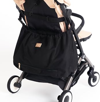 Baby Stroller Underbag, Stroller Bag, Baby Bag, Water Repellent, Diaper Pouch, Luggage Hanger, Baby Bag, Diaper Bag Black