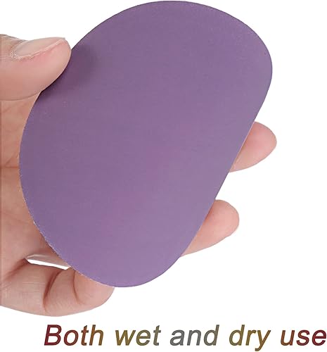 Miniatura 3 de uxcell 10 discos de lijado morados de 3 pulgadas, 2500 granos, gancho y bucle, papel de arena profesional de óxido de aluminio, pulido en seco y