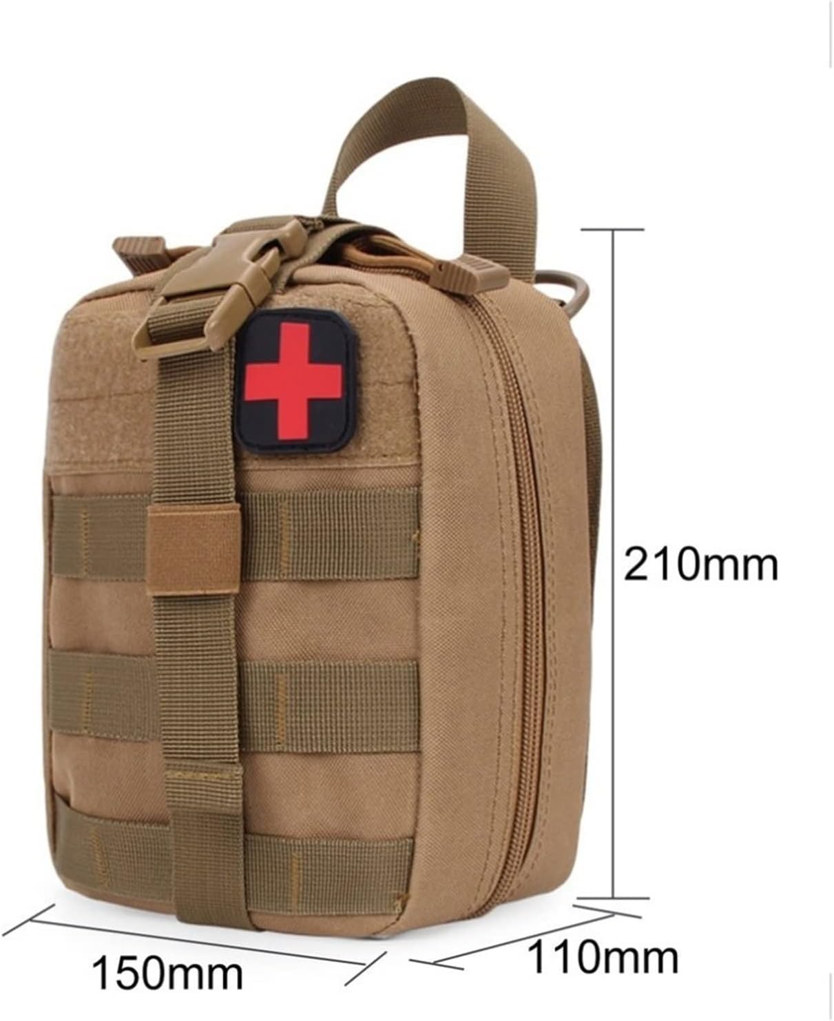 WINVOX Camera Cases Survival Bag Outdoor Medical Kit Large Size Bag/Bag Tactical First Aid Bag Medical Kit(Khaki)