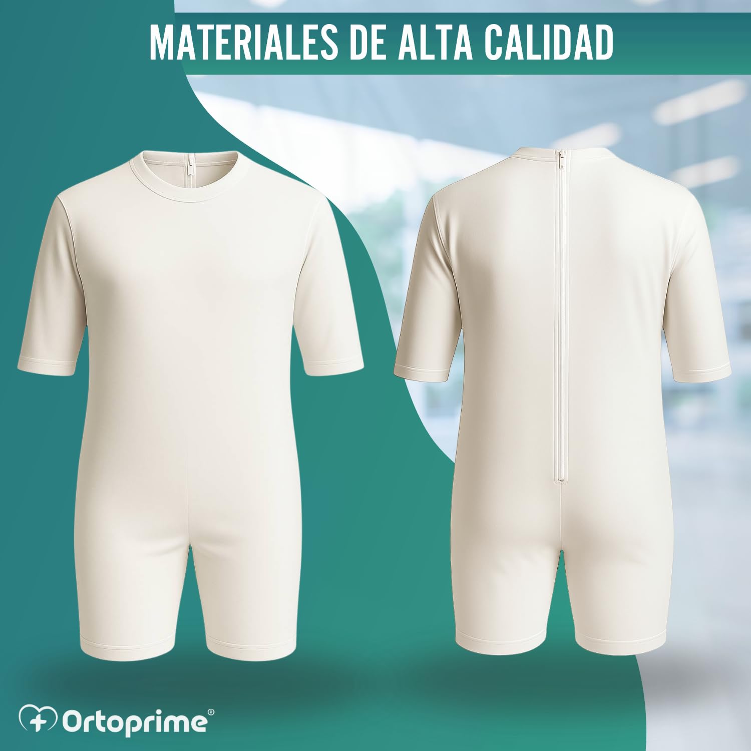 OrtoPrime Pijamas Antipañal Doble Cremallera Trasera Adultos Hospital