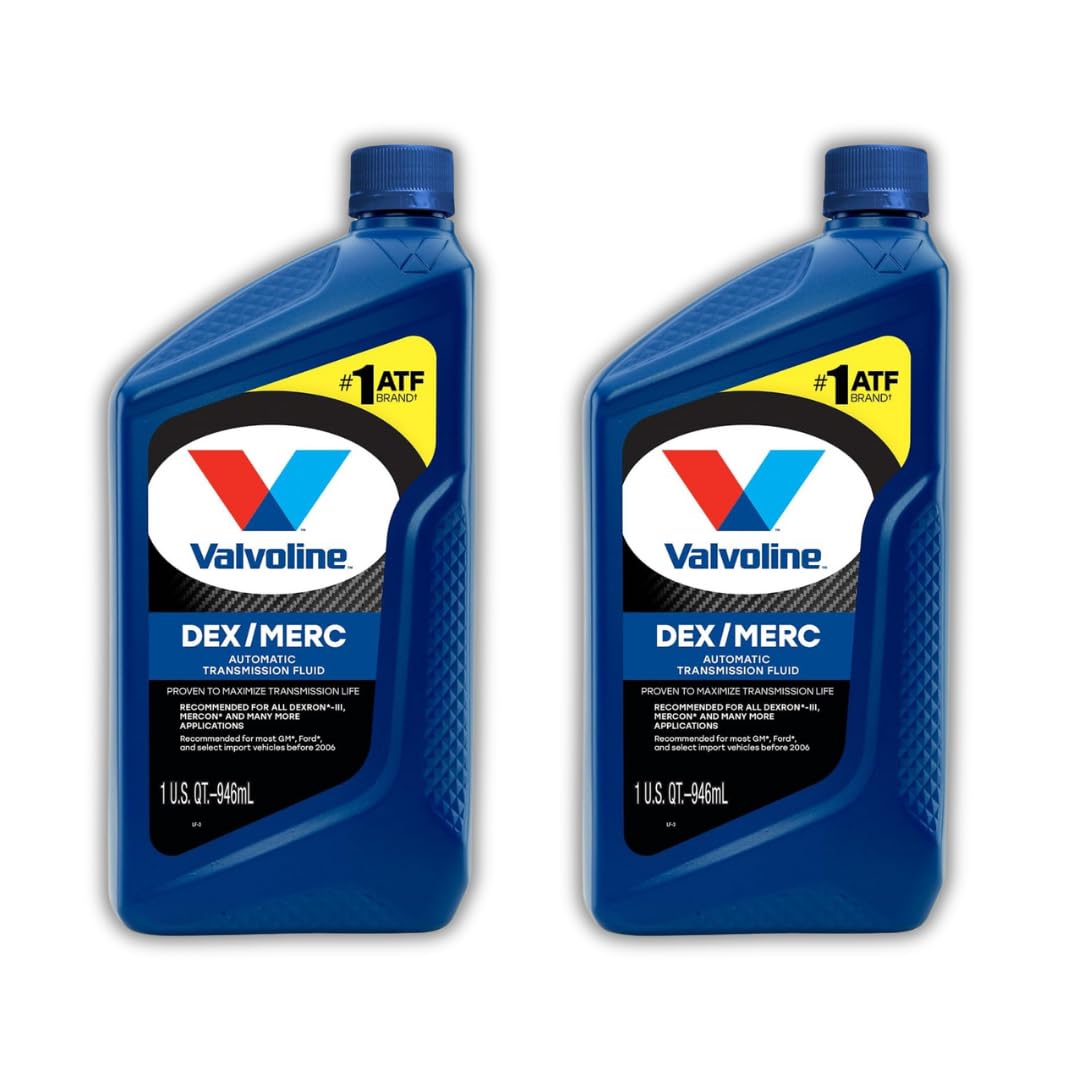 DEX/MERC Automatic Transmission Fluid – 1 Quart | High-Performance ATF for DEXRON-III/MERCON, Smooth Shifting, Anti-Wear Protection | 2 Pack Special
