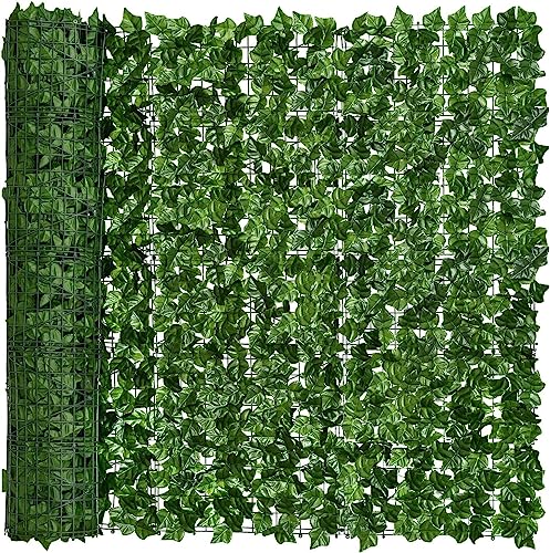 Decorative Artificial Ivy Leaf Green Hedge Roll 3m x 1m Privacy Hedging Wall Landscaping Garden...