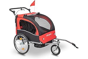 PEXMOR 2-in-1 Bike Trailer for Kids: Cycle with Your Little Explorers Safely and Effortlessly