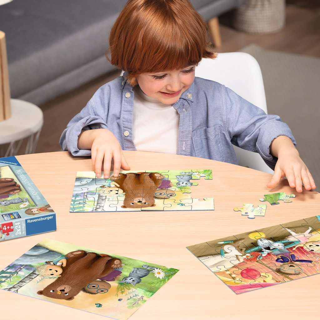 Children's Puzzle 2 x 24 pieces - Mon Bouton, Un Univers
