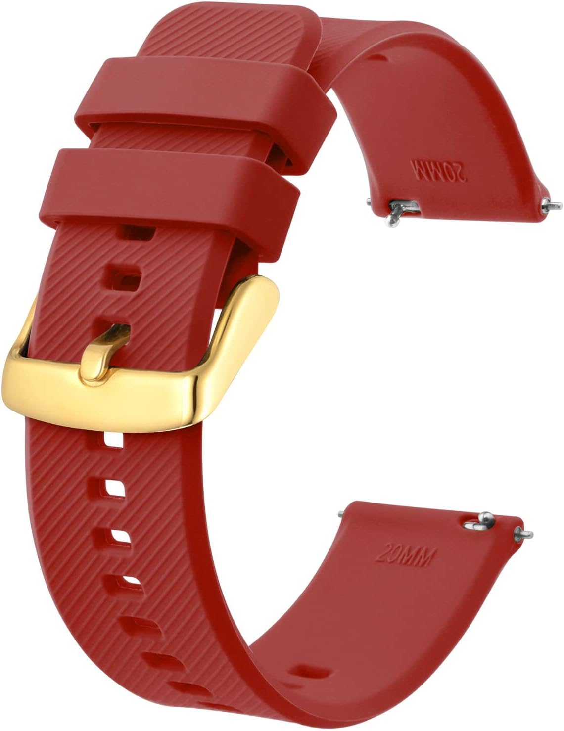 Wine Red / Gold Buckle