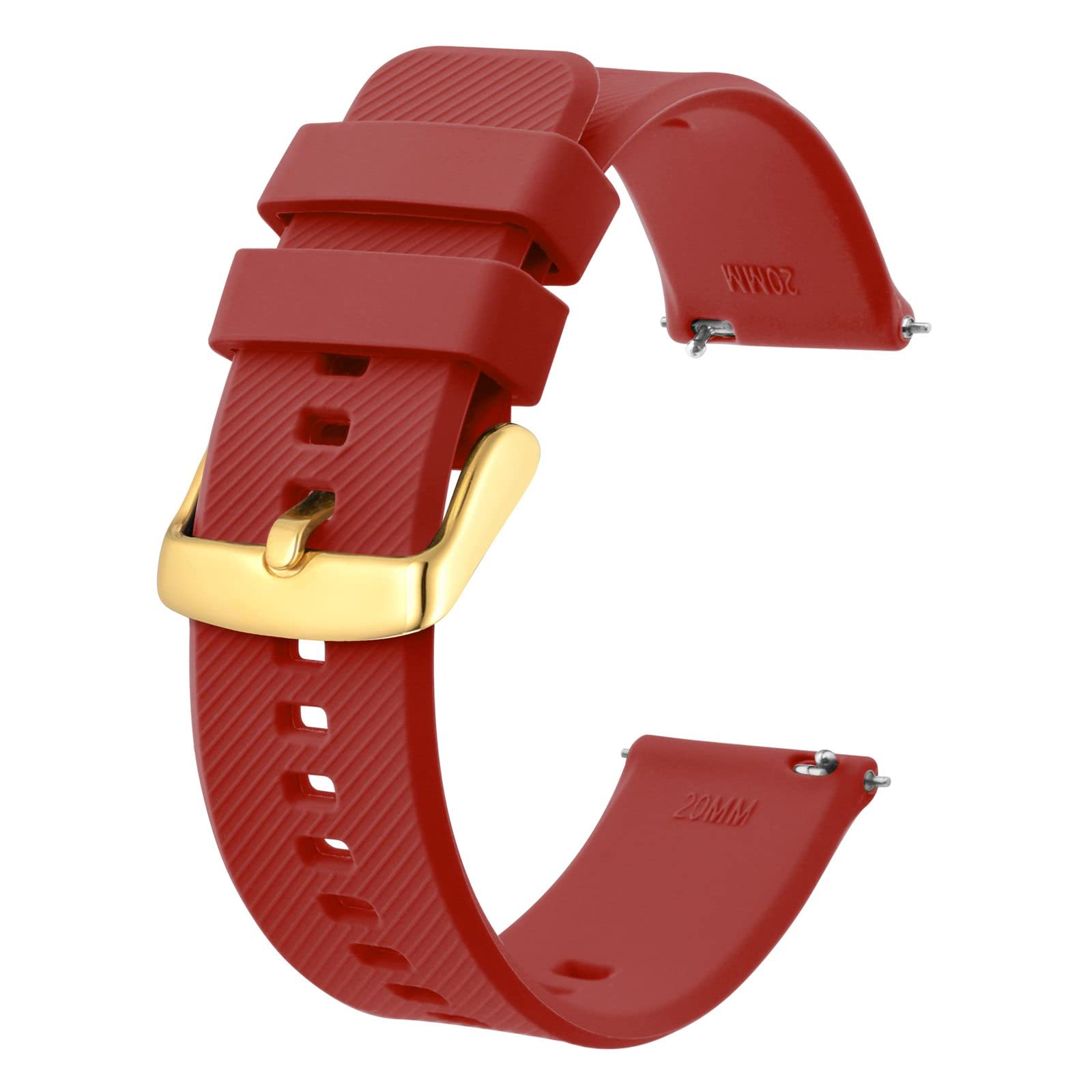 BISONSTRAP Watch Strap 18mm 19mm 20mm 21mm 22mm, Quick Release Silicone Watch Bands for Men Women