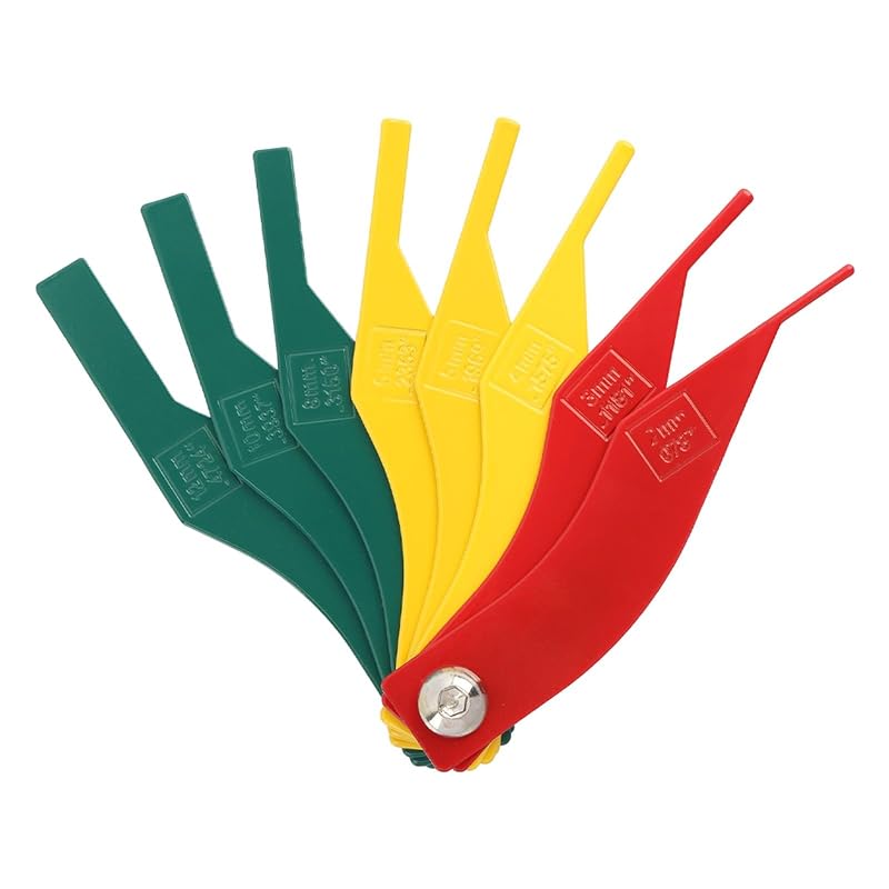 Medidor de Espessura de Pastilha de Freio Trasylph com Escala por Cores, Kit com 8 Peças