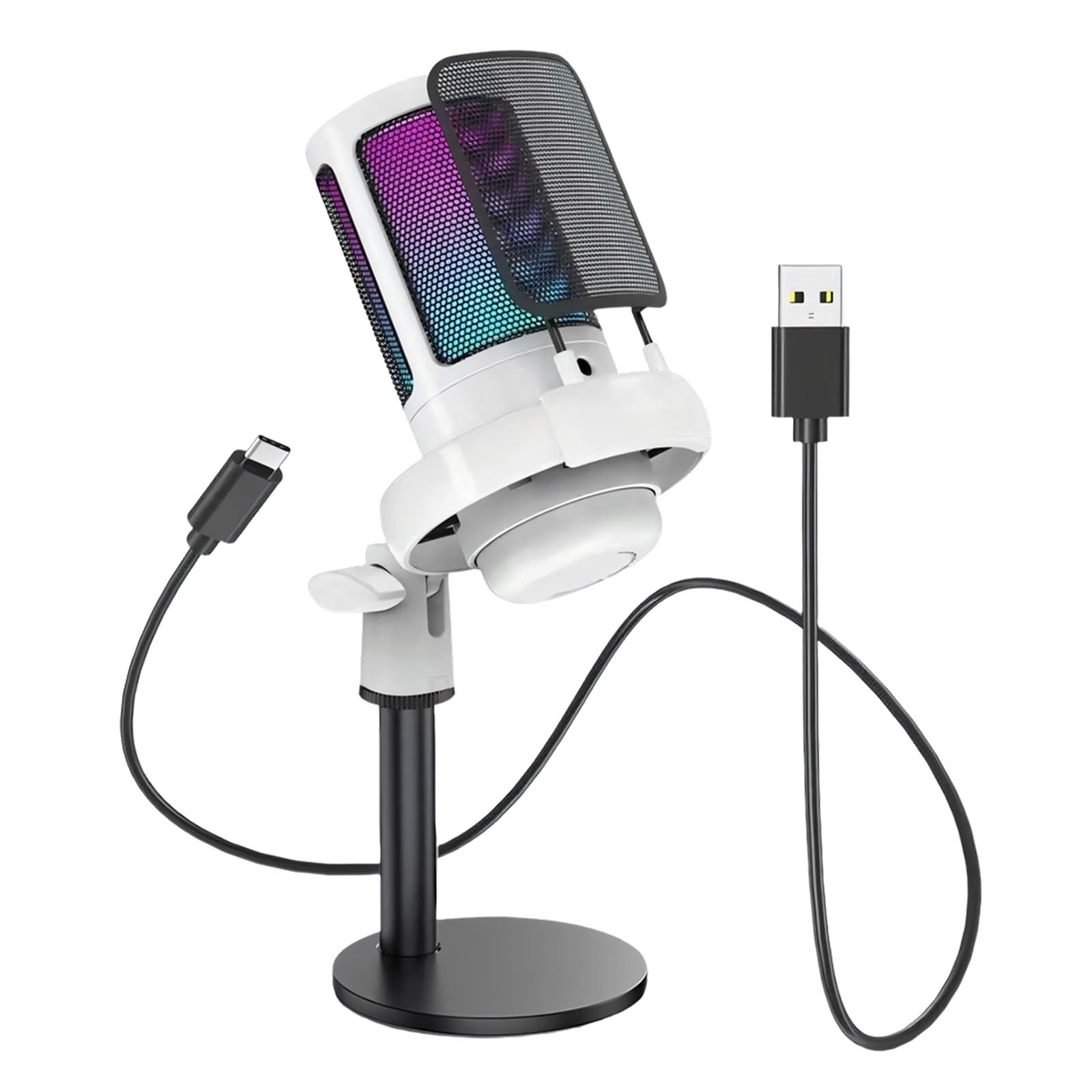 Microphone USB antibruit pour conversations vocales claires en jeu