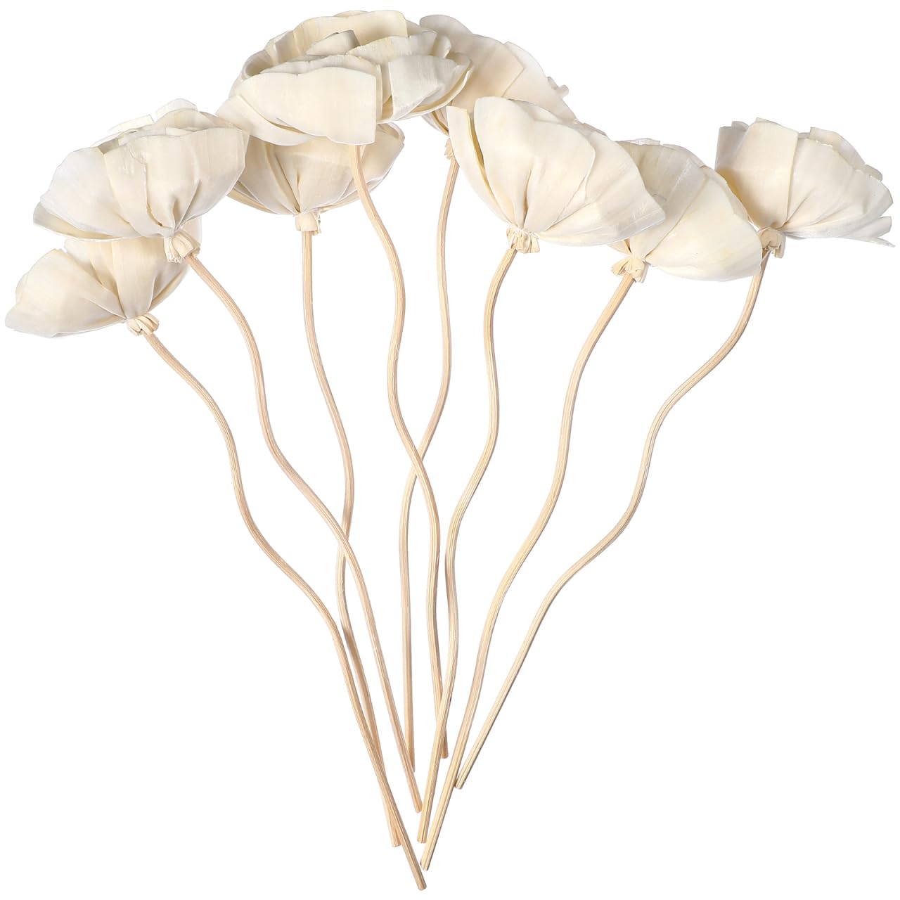 Angoily - Difusor de 8 Varillas de Madera Rosa con Flor de ratán Esencial Aroma de Aceite difusor para el hogar