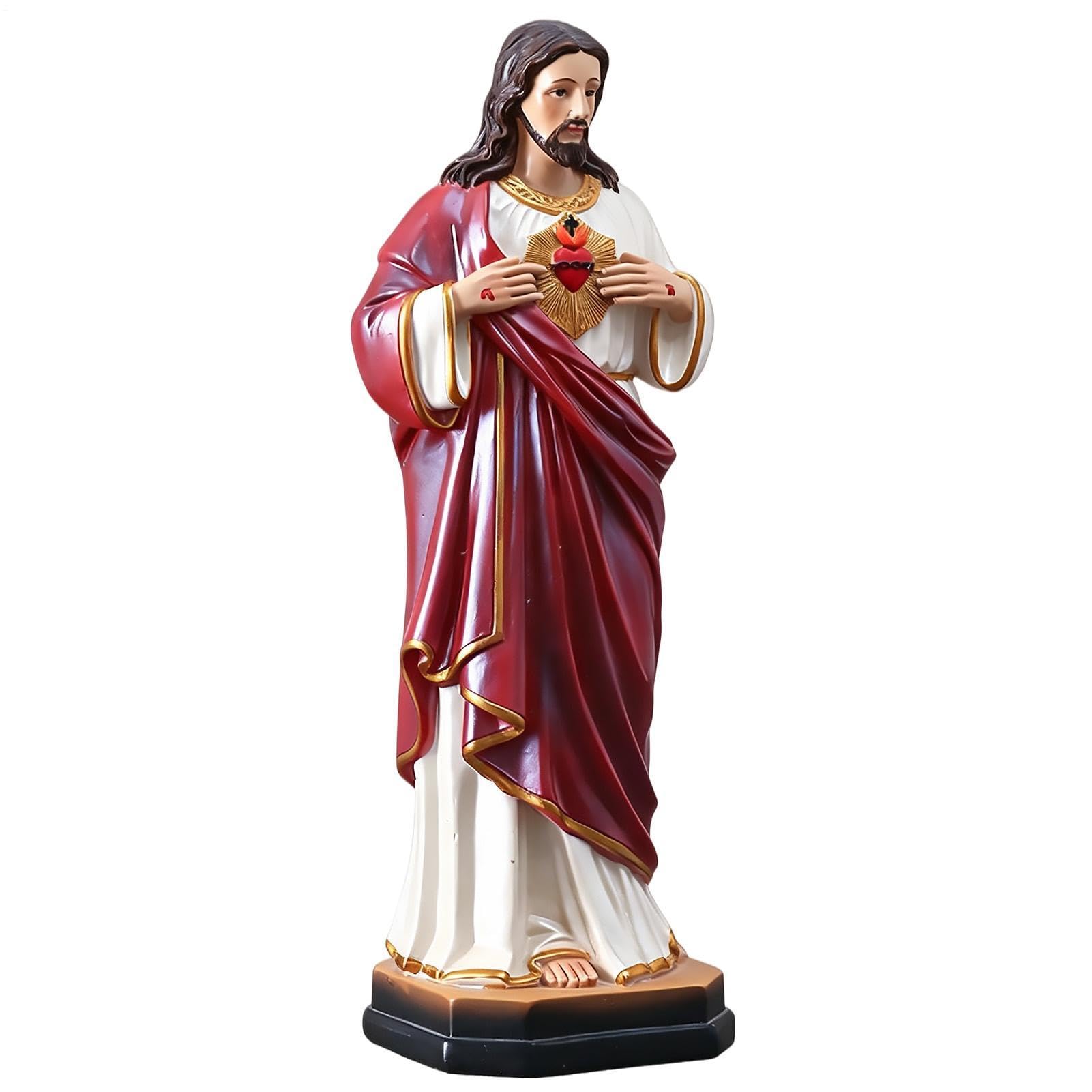 Statue de Jésus en résine de 21,5 cm pour la décoration chrétienne