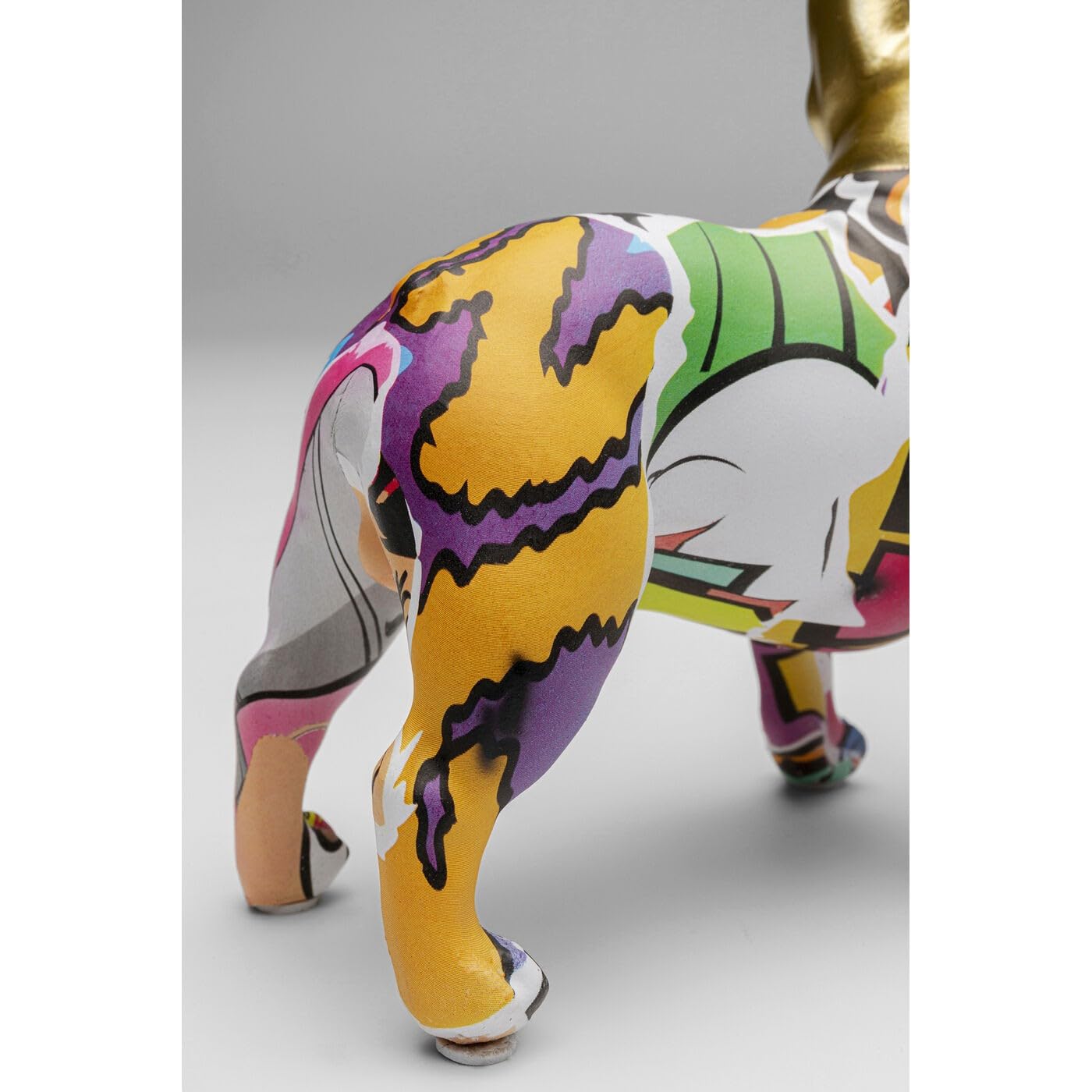 Kare Design Deko Figur Graffiti Dog, Mehrfarbig, Handbemalt, Jedes Stück EIN Unikat, Tiermotiv, Accessoire, Wohnzimmer, Deko für Regale, Sideboards, 15x8x16 cm (H/B/T)