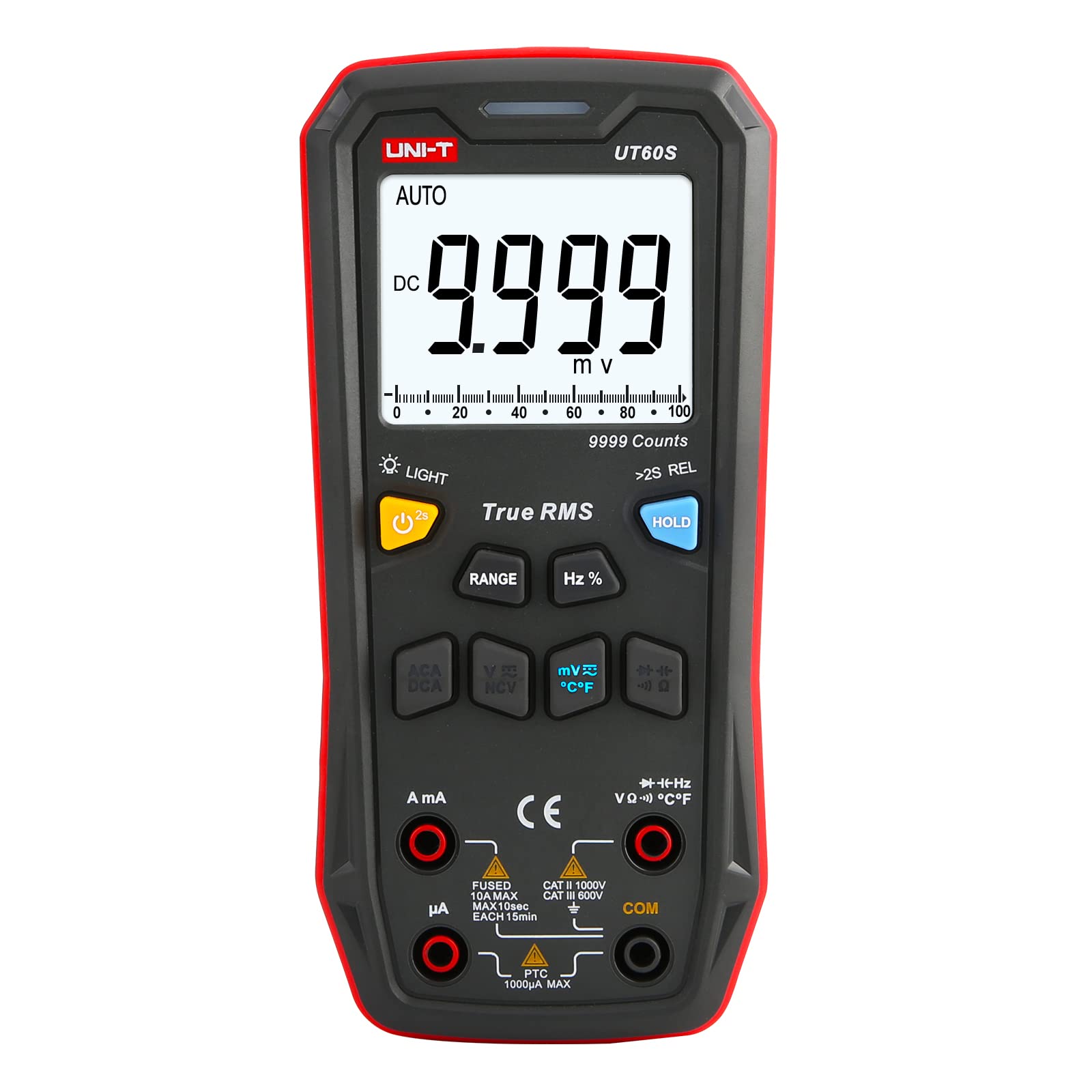 UNI-T Digital Multimeter Smart,UT60S True RMS,9999 Counts 1000V AC DC Voltmeter Ammeter Capacitor Temperature,Fully Automatic Anti-Burn Intelligent Multimeter Tester — Amazon image 2