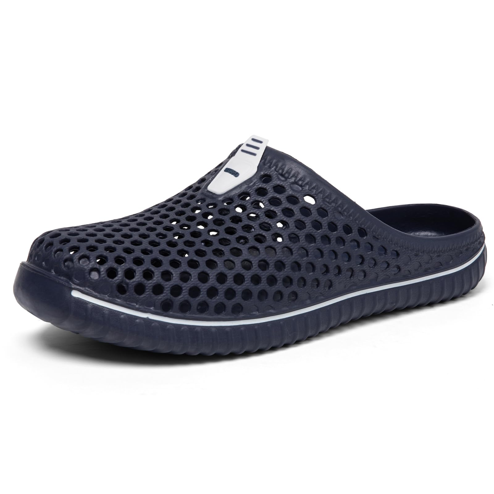 SAGUARO Clogs Pantoletten Herren Damen Sommer Atmungsaktiv Hausschuhe Gartenschuh Beach Slipper Dunkelblau 44