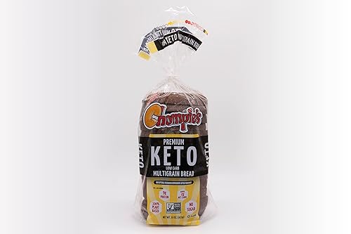 Chompie's Pan multigrano bajo en carbohidratos, 0.07 oz de carbohidratos netos por rebanada, pan de 1 libra, (paquete de 2 panes)