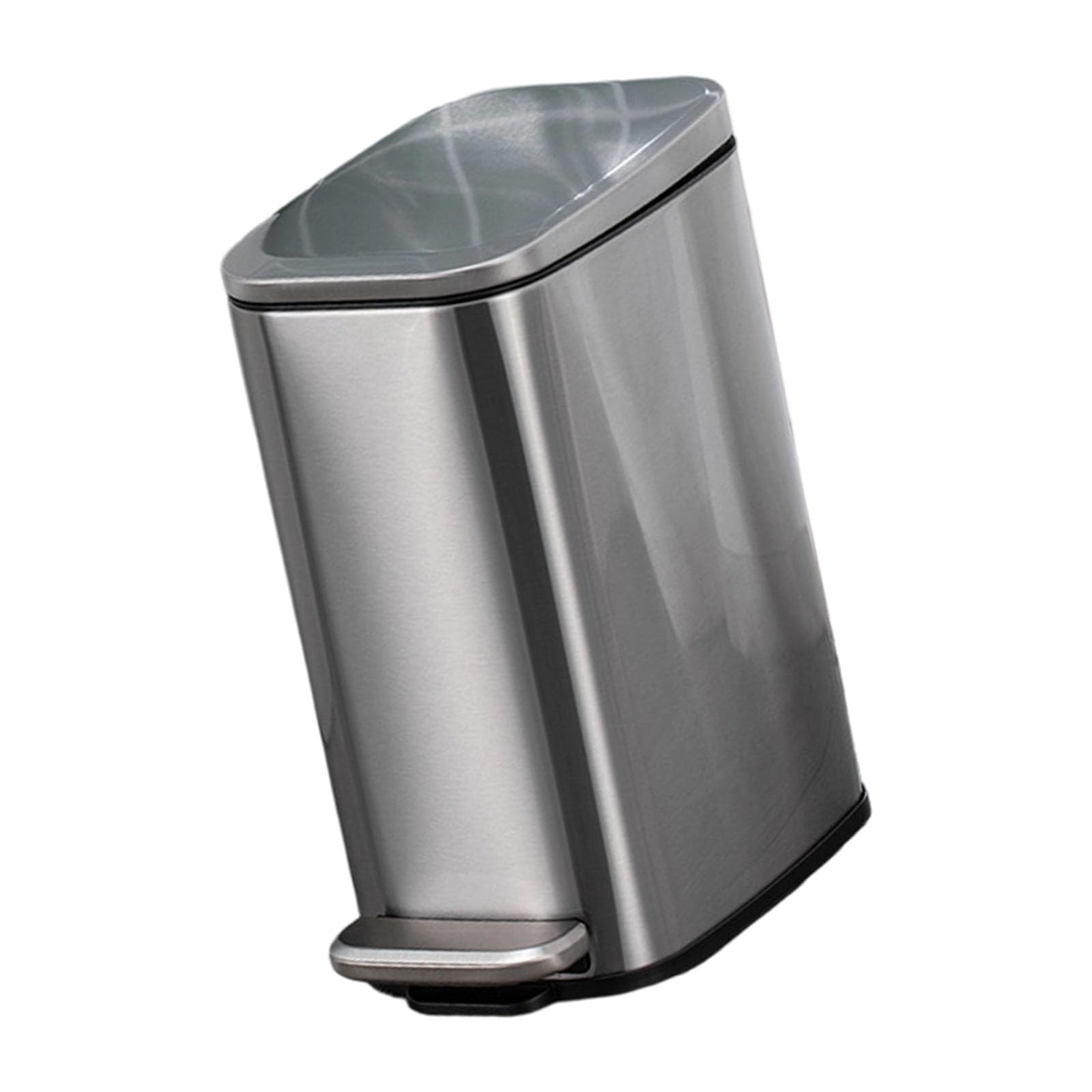 Kalttoy 6L Rectangular Trash Can Fixed Cover Odors Resistant Slip Proof Base Waste Bin Garbage Container for Household Home Garbage Can