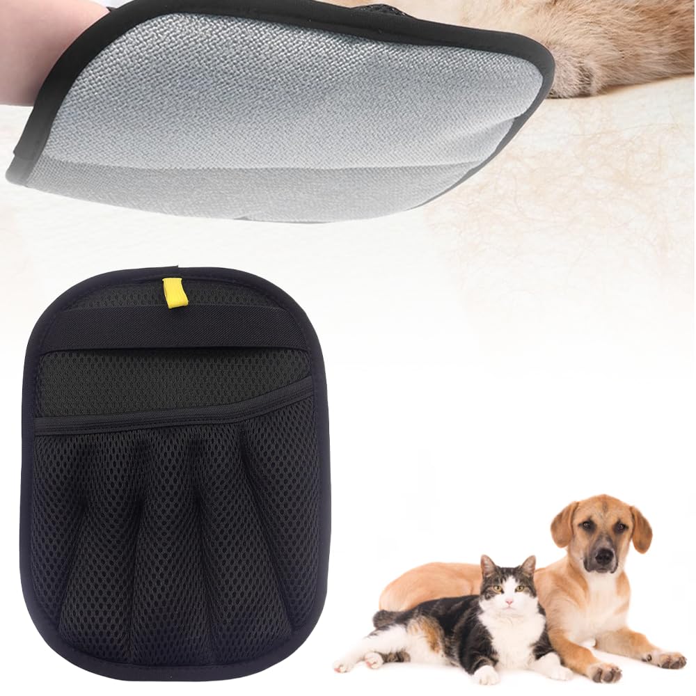 YAUNJI Pet Hair Remover Gloves for Cats Dogs, 2025 New Electrostatic Gloves Pet Hair for Hair Removal, Reusable Pet Grooming Gloves for Couch Furniture Carpet Car Seat (1 PCS)