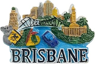 Brisbane Australia 3D Fridge Magnet Souvenir Gift,Resin Handmade Brisbane Australia Refrigerator Magnet Home & Kitchen Decoration Collection