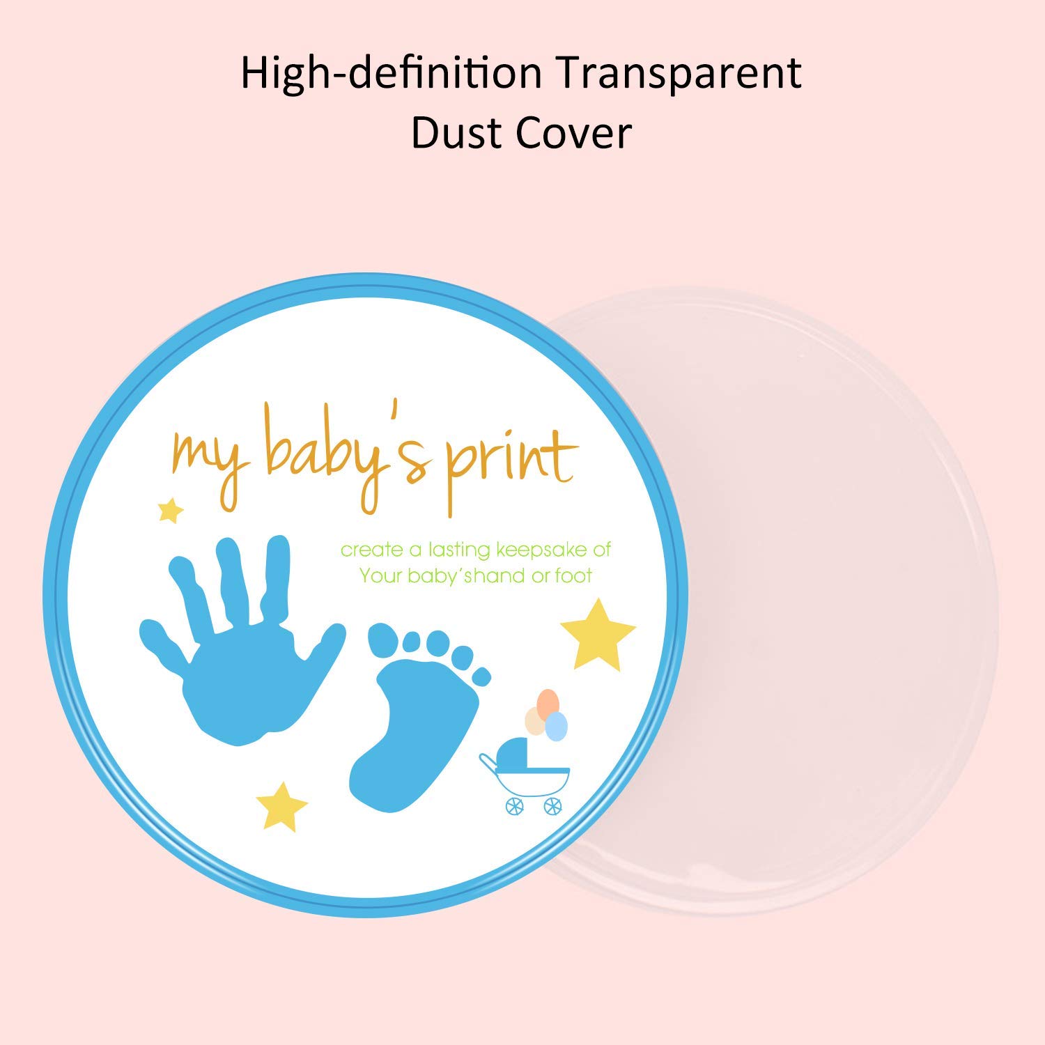ONPRIX Baby Handprint Footprint Keepsake Kit, Baby Prints Photo Frame for Newborn, Baby Nursery Memory Art Kit Frames 4
