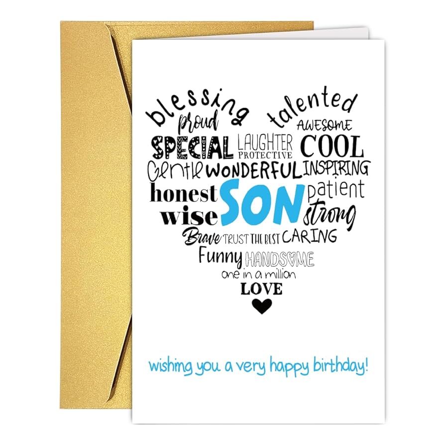 amazon-com-unique-birthday-card-for-son-stepson-grandson-praise-son-birthday-decoration-gift-card-for-him-boys-kids-gift-from-dad-mom-parent-office-products for Free Printable Birthday Cards For My Son Amazon.com : Unique Birthday Card for Son Stepson Grandson, Praise Son Birthday Decoration Gift Card for Him Boys Kids, Gift from Dad Mom Parent : Office Products for Free Printable Birthday Cards For My Son