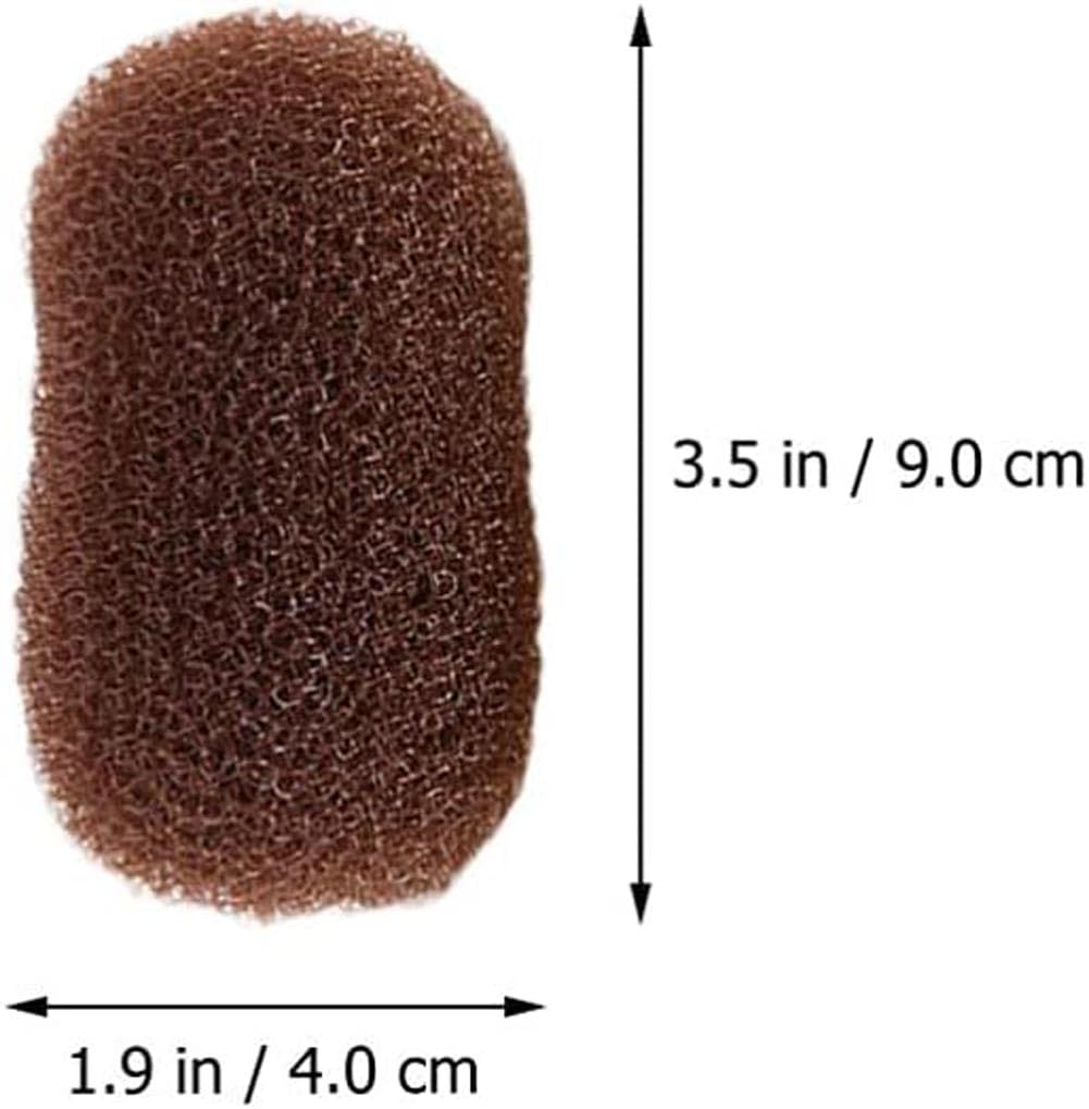 2Pcs Charming Bump It Up Volume Inserts，Bump It Up Hair Pads,Hair Styling Accessories,Do Beehive Hair Base Styling Clip Accessories for Women Lady Girl (Coffee)