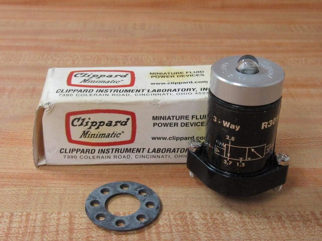 Clippard R-301, 3-Way Valve, Spring Return