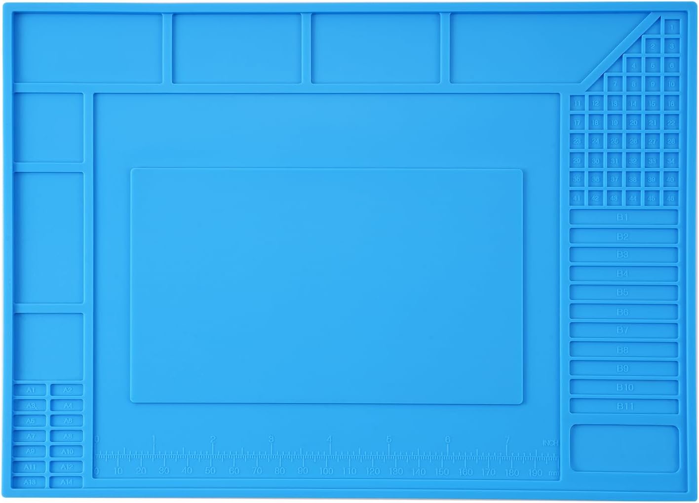 Noah Premium Heat Resistant Soldering Mat 932°F,Silicone repair Mat for Soldering Desoldering,Cell Phone, Laptop Repair, 11.8''x8.3'',blue