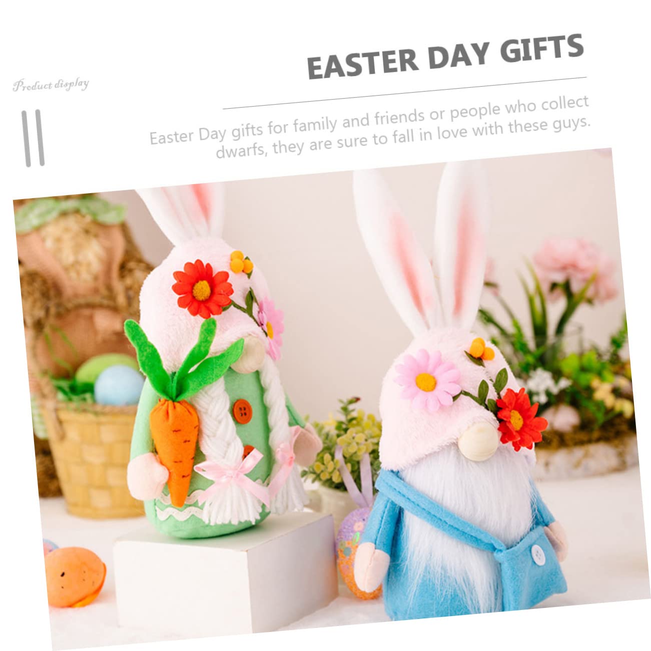 STOBOK 2 Pezzi Coniglietto Pasqua e Conigli Pasquali Di Forma Compatta Ornamento Di Folletto Pasquale Realizzato Materiali Di Qualità Decorazione Festiva Per Pasqua