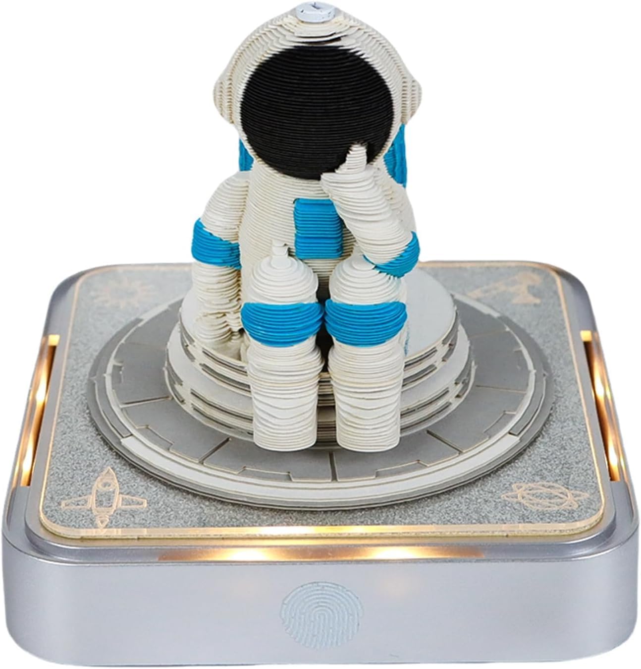 2026 3D Astronaut Calendar: Galactic Organizer with Magical Light - Up Effect,Holiday & New Year Gift, Desktop Decoration, Unique 3D Paper Craft, Countdown Calendar