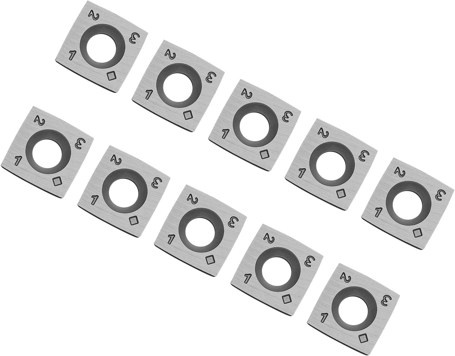 FOXBC 15mm Carbide Inserts Indexable for All Byrd Shelix Cutterhead, Replacement for Byrd KN400-10 Pack